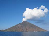 volcano Stromboli in  Sicily